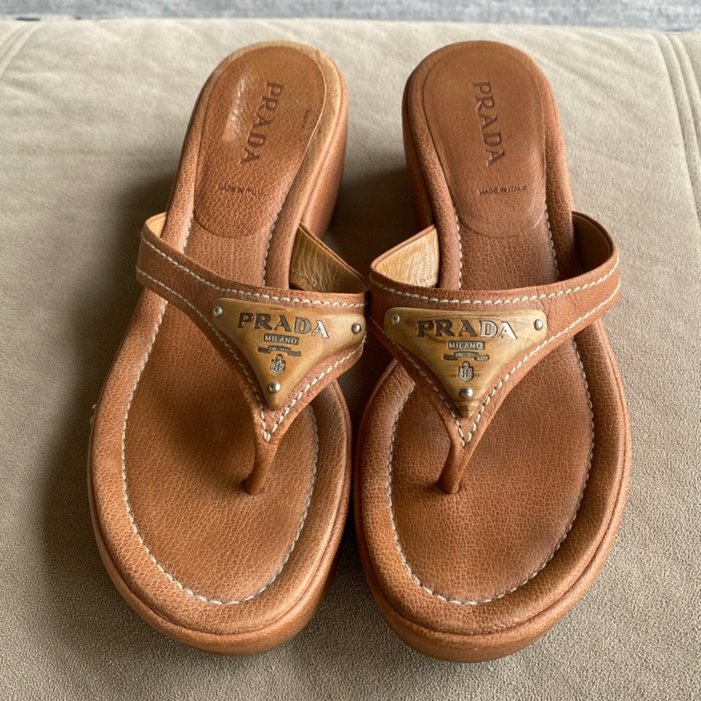 Prada camel color flops